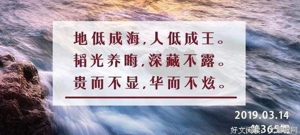 为人低调是一种绝学 